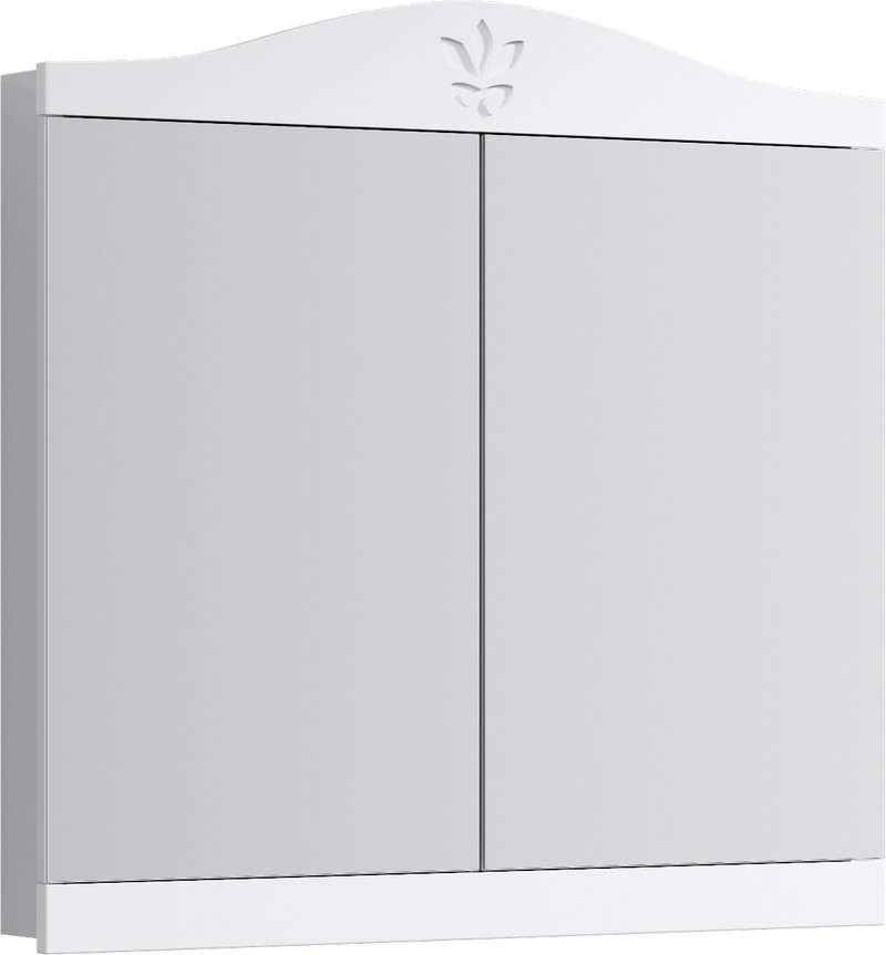 AQ FR0408 Франческа Зеркальный шкаф с двумя дверцами,открывающимися к центру, 850х940х170 мм