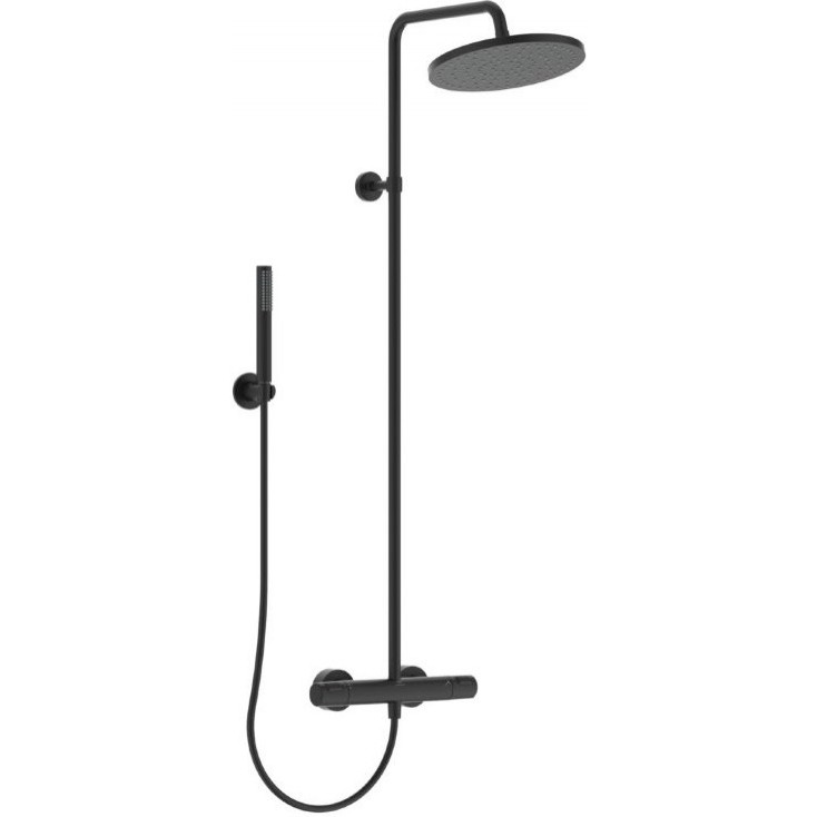 IS BC748XG Ceratherm T25 Душевая система в комплекте с термостатом, silk black черный матовый