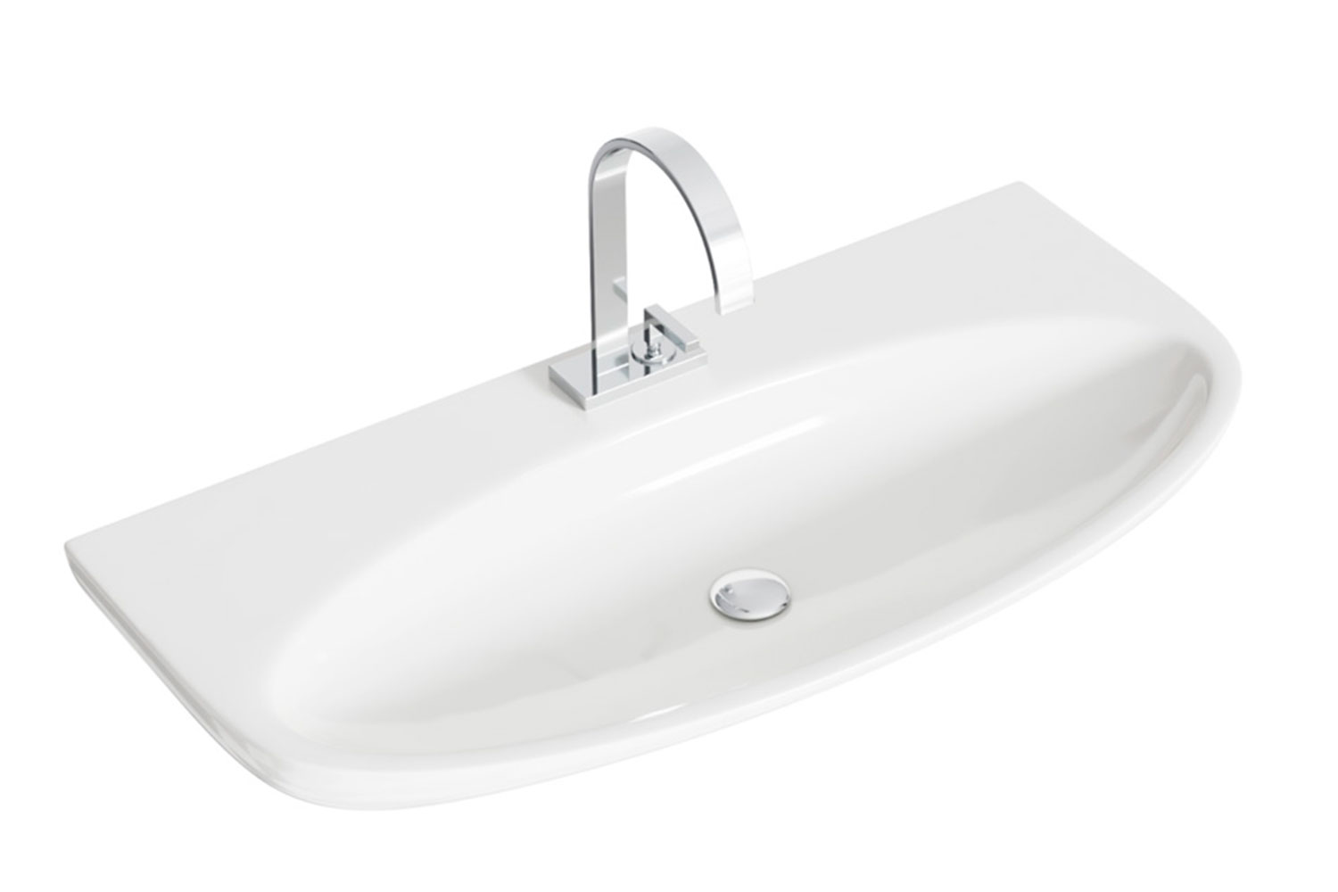 AQ Esc.09.04.D Ц&С Раковина Escape 900х450х140 мм, литьевой мрамор