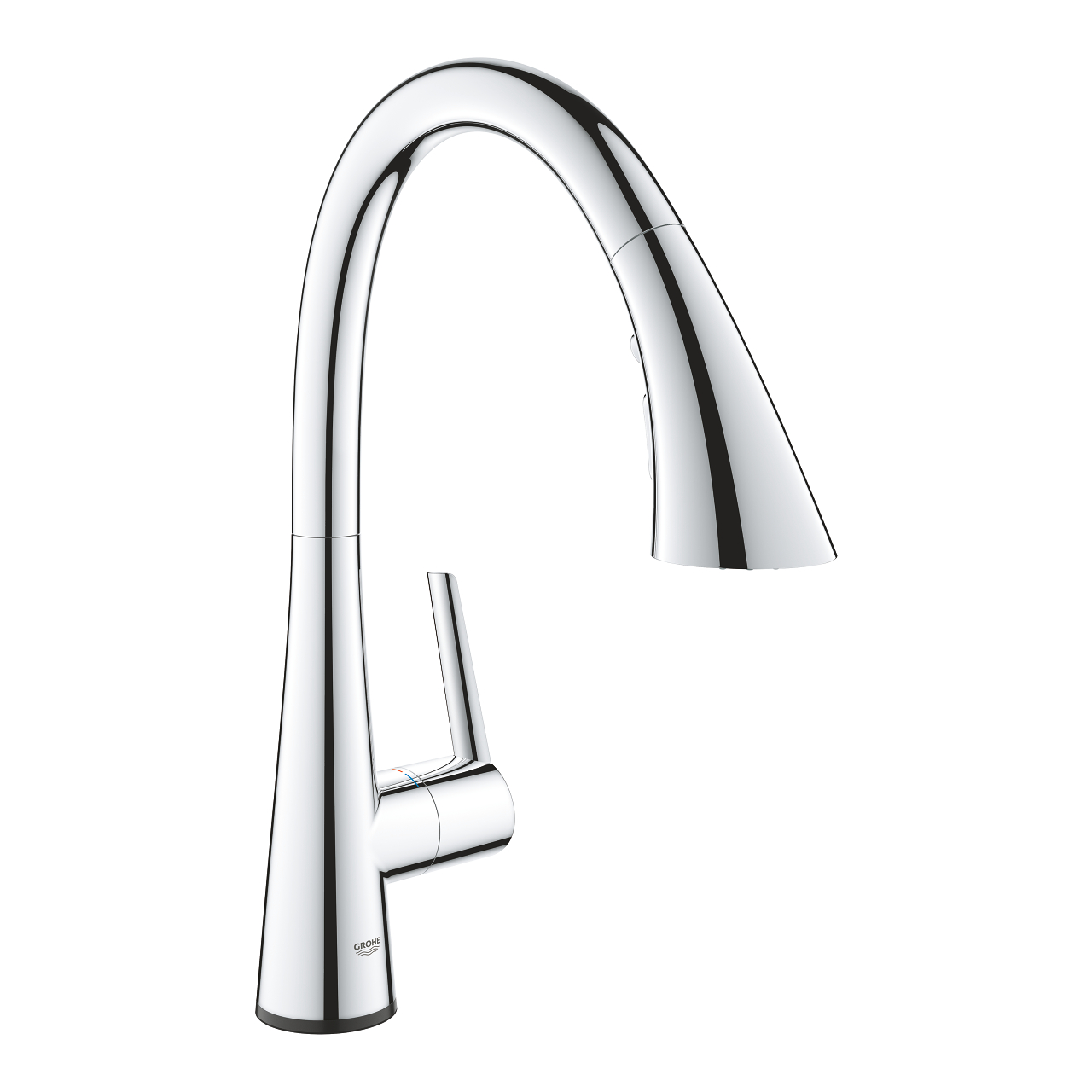 Grohe 30 219 002 Zedra Touch Смеситель для кухни 218 мм, сенсорный, выдвижной ∩ излив, 3 режима