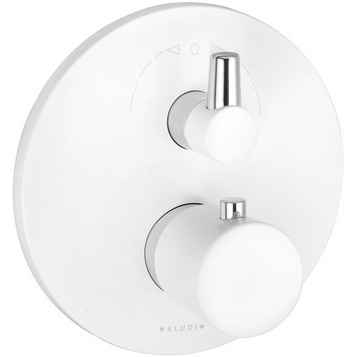 *СНЯТ*KLUDI 52 835 9175 BALANCE Термостат для душа, внешняя часть, белый/хром