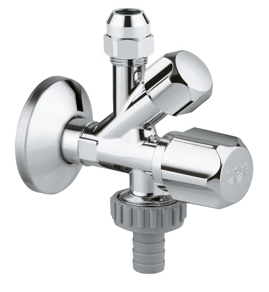 Grohe 22 03 4000 WAS Комбинированный угловой вентиль 3/8" самоуплотняющаяся резьба
