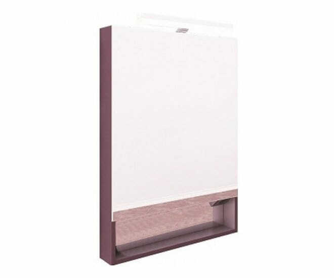 Roca Z.RU93.0.275.1 The Gap Шкаф зеркальный 600х850х129 мм, LED светильник, Фиолетовая плёнка