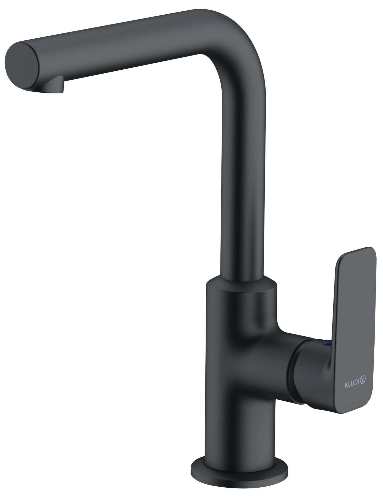 Kludi 40 024 3975 Pure&Style Смеситель для раковины 220 мм, гладкий, Г излив, 4,5 л/мин