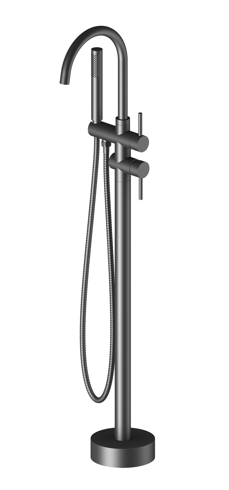 Timo 2300/03Y-CR Saona Смеситель для ванны 1031 мм, напольный, Комплект, черный