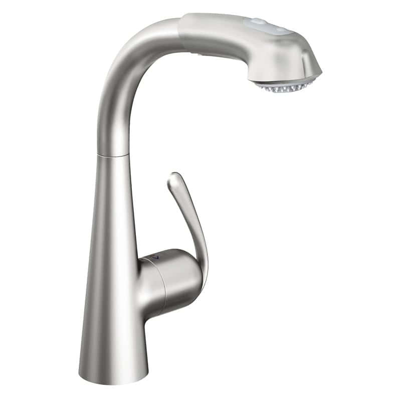 *СНЯТ*Grohe 32 553 SD0 Zedra Смеситель для кухни 302 мм, выдвижной излив