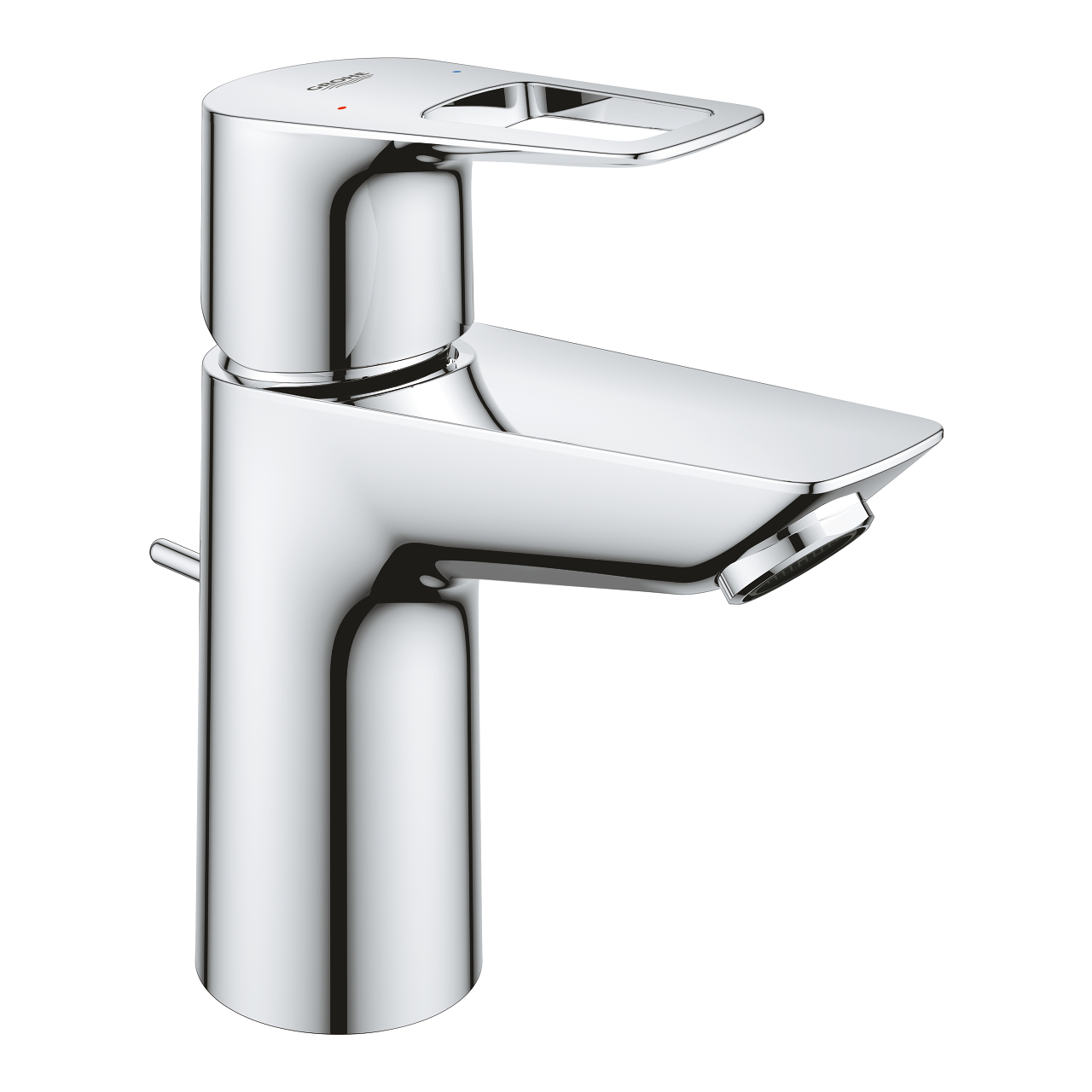 Grohe 23 335 001 BauLoop Смеситель для раковины 89 мм, со сливным гарнитуром, EcoJoy 5,7 л/мин