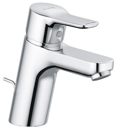 Kludi 37 282 0565 Pure&Easy Смеситель для раковины 70 мм, со сливным гарнитуром, 7 л/мин