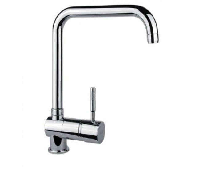 FIORE XENON INOX 5461 для кухни, "Г"-образный излив, боковая ручка